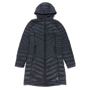 MOUNTAIN HARDWEAR Nitrous Hooded 800 Down Parka Jacket Quilted Puffer Coat Black
